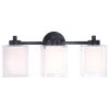 Kenroy Orienta 3-Light Vanity In Matte Black 2 Kenroy Orienta 3-Light Vanity In Matte Black -Kenroy Store 63691018 1