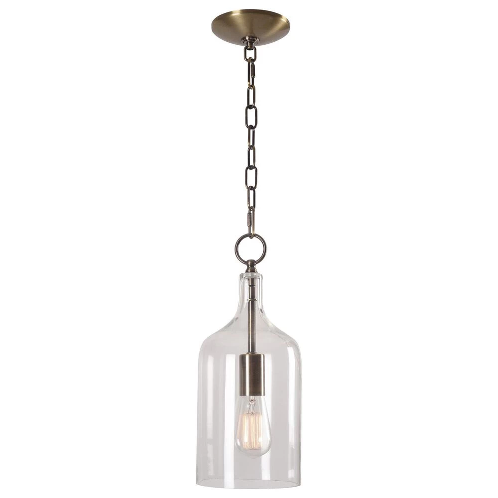 Kenroy Capri 1-Light Mini Pendant In Antique Brass 3 Kenroy Capri 1-Light Mini Pendant In Antique Brass