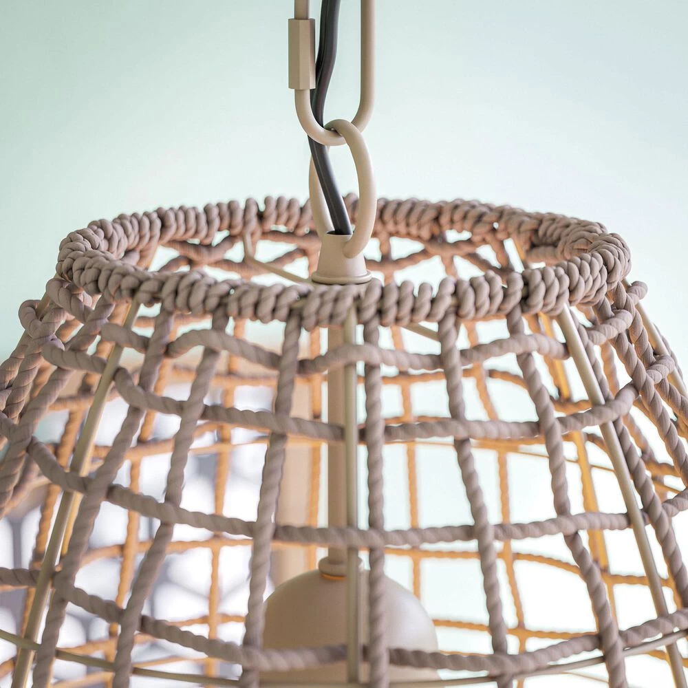 Kenroy Seagrass 1-Light Pendant In Tan 5 Kenroy Seagrass 1-Light Pendant In Tan - Image 3
