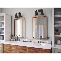 Kenroy Alvar 2-Light Vanity In Matte Black And Antique Brass 14 Kenroy Alvar 2-Light Vanity In Matte Black And Antique Brass -Kenroy Store 63691463 5