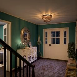 Kenroy Dumas 3-Light Flush Mount In Golden Bronze -Kenroy Store 63691547 7