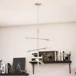 Kenroy Swiv 6-Light Chandelier In Silver 11 Kenroy Swiv 6-Light Chandelier In Silver -Kenroy Store 63691596 2