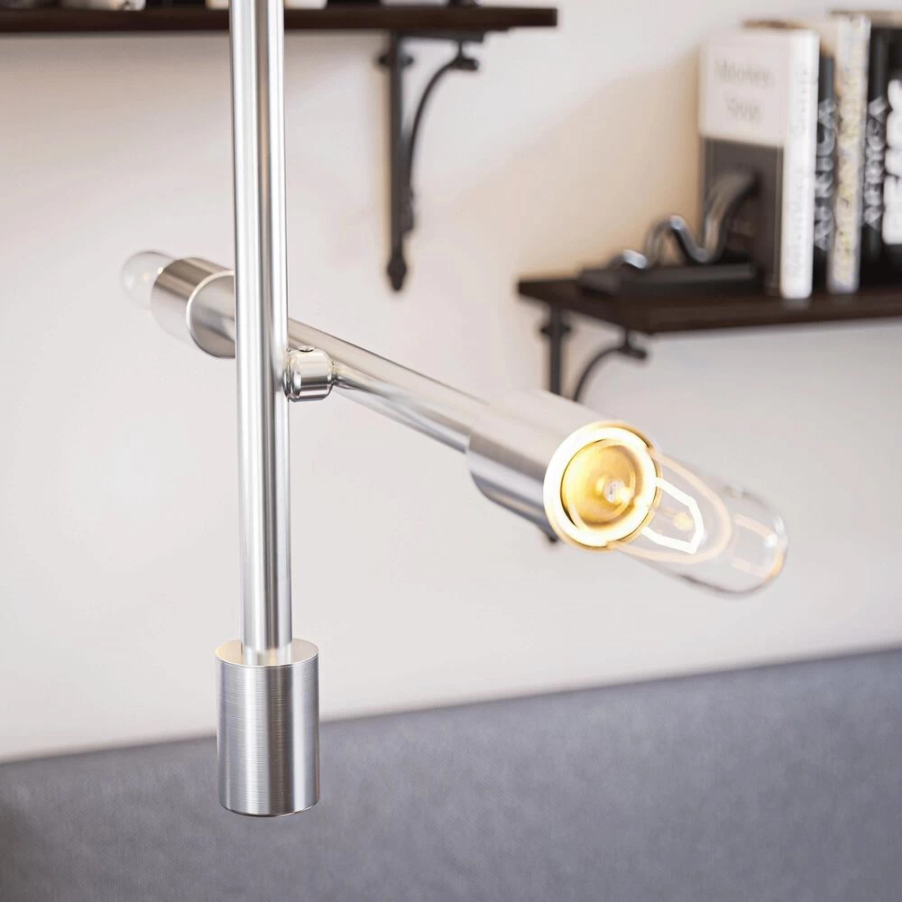 Kenroy Swiv 6-Light Chandelier In Silver 5 Kenroy Swiv 6-Light Chandelier In Silver - Image 3