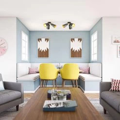 Kenroy Alvar 3-Light Flush Mount In Matte Black And Gold -Kenroy Store 63691687 5