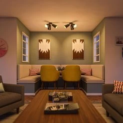 Kenroy Alvar 3-Light Flush Mount In Matte Black And Gold -Kenroy Store 63691687 7