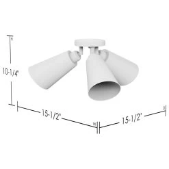 Kenroy Alvar 3-Light Flush Mount In Matte Black And Gold -Kenroy Store 63691687 8