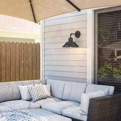 Kenroy Sully Large Patio Wall Lantern With Straight Arm In Black -Kenroy Store 63691752 4