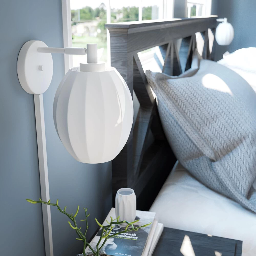 Kenroy Ash 1-Light Wall Sconce In Matte White 6 Kenroy Ash 1-Light Wall Sconce In Matte White - Image 4