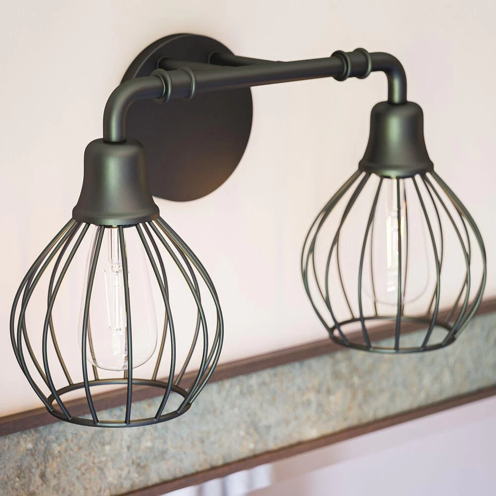 Kenroy Cagney 2-Light Vanity In Black 4 Kenroy Cagney 2-Light Vanity In Black - Image 2