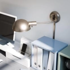 Kenroy Frye Wall Swing Arm Lamp In Antique Nickel -Kenroy Store 63691893 6