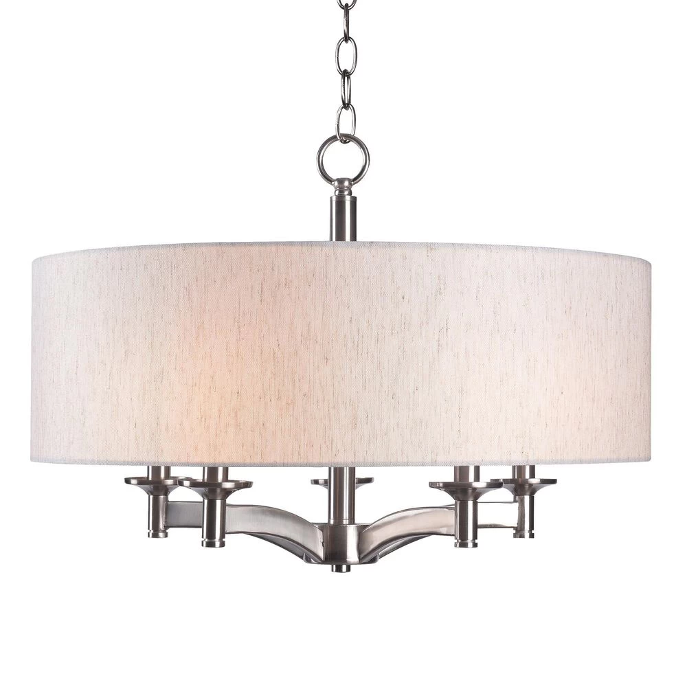 Kenroy Rutherford 5-Light Pendant In Brushed Steel 4 Kenroy Rutherford 5-Light Pendant In Brushed Steel - Image 2