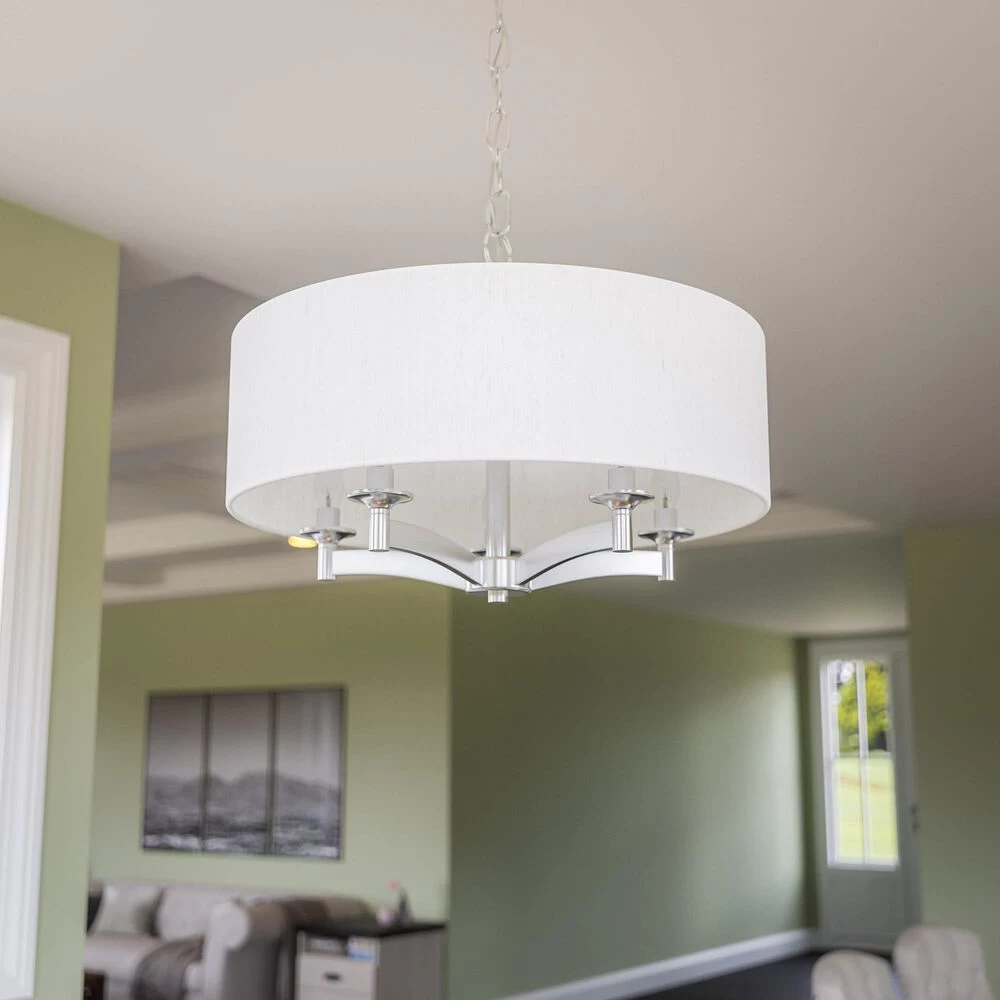 Kenroy Rutherford 5-Light Pendant In Brushed Steel 7 Kenroy Rutherford 5-Light Pendant In Brushed Steel - Image 5