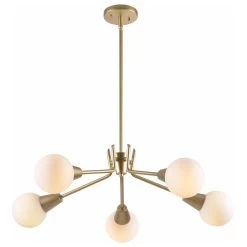 Kenroy Vaughn 5-Light Chandelier In Painted Gold