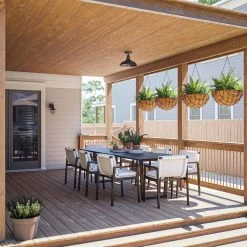 Kenroy Dale 1-Light Large Patio Semi-Flush In Sand Black -Kenroy Store 63691976 5