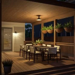 Kenroy Dale 1-Light Large Patio Semi-Flush In Sand Black -Kenroy Store 63691976 8