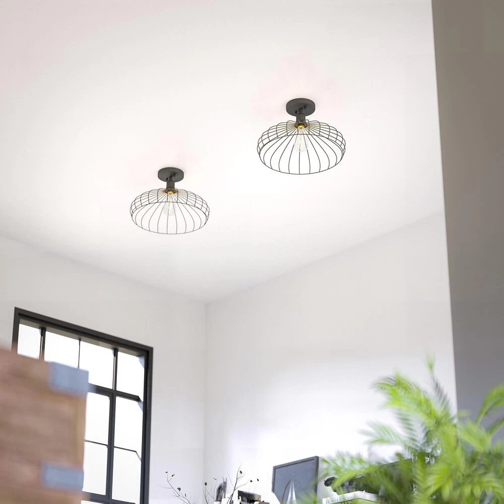 Kenroy Cagney 1-Light Semi Flush In Matte Black 6 Kenroy Cagney 1-Light Semi Flush In Matte Black - Image 4