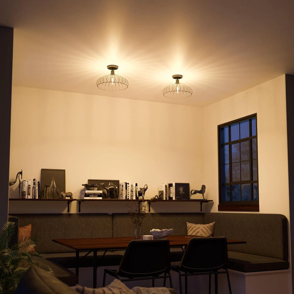 Kenroy Cagney 1-Light Semi Flush In Matte Black 9 Kenroy Cagney 1-Light Semi Flush In Matte Black - Image 7