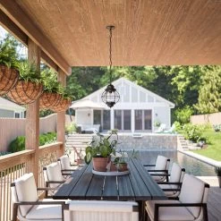 Kenroy Hatteras 1-Light Hanging Lantern In Black -Kenroy Store 63692685 5