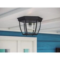 Kenroy Dural 1-Light Flush Mount In Black -Kenroy Store 63692735 5