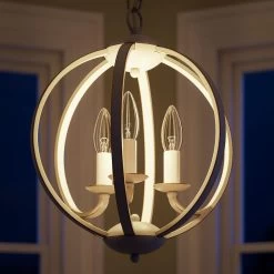 Kenroy Opal 3-Light Chandelier In Weathered White And Gold -Kenroy Store 63692792 5