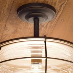 Kenroy Beacon 1-Light Semi Flush In Blackened Gilded Copper -Kenroy Store 63692826 3