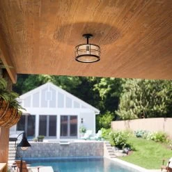 Kenroy Beacon 1-Light Semi Flush In Blackened Gilded Copper -Kenroy Store 63692826 5