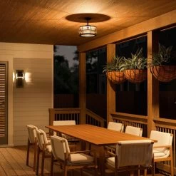 Kenroy Beacon 1-Light Semi Flush In Blackened Gilded Copper -Kenroy Store 63692826 8