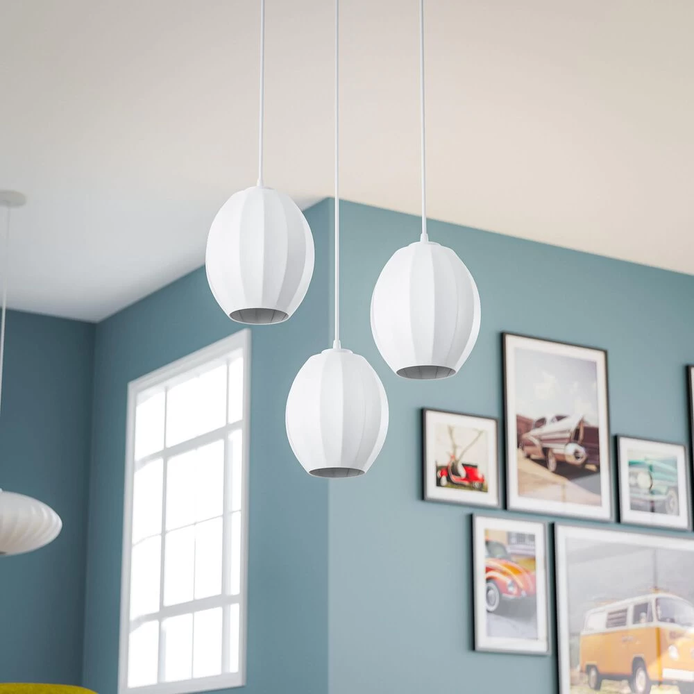 Kenroy Ash 3-Light Pendant In Matte White 8 Kenroy Ash 3-Light Pendant In Matte White - Image 6
