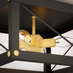 Kenroy Courtney 4-Light Flush Mount In Black And Gold -Kenroy Store 63693113 3