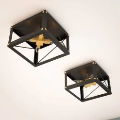 Kenroy Courtney 4-Light Flush Mount In Black And Gold -Kenroy Store 63693113 5