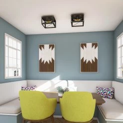 Kenroy Courtney 4-Light Flush Mount In Black And Gold -Kenroy Store 63693113 7