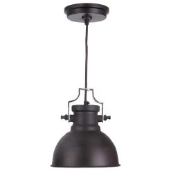 Kenroy Nautilus 1-Light Mini Pendant In Antique Bronze And Nickel