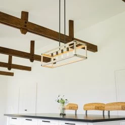 Kenroy Swanson 5-Light Island Light In Distressed White, Graphite And Black 12 Kenroy Swanson 5-Light Island Light In Distressed White, Graphite And Black -Kenroy Store 63693220 4