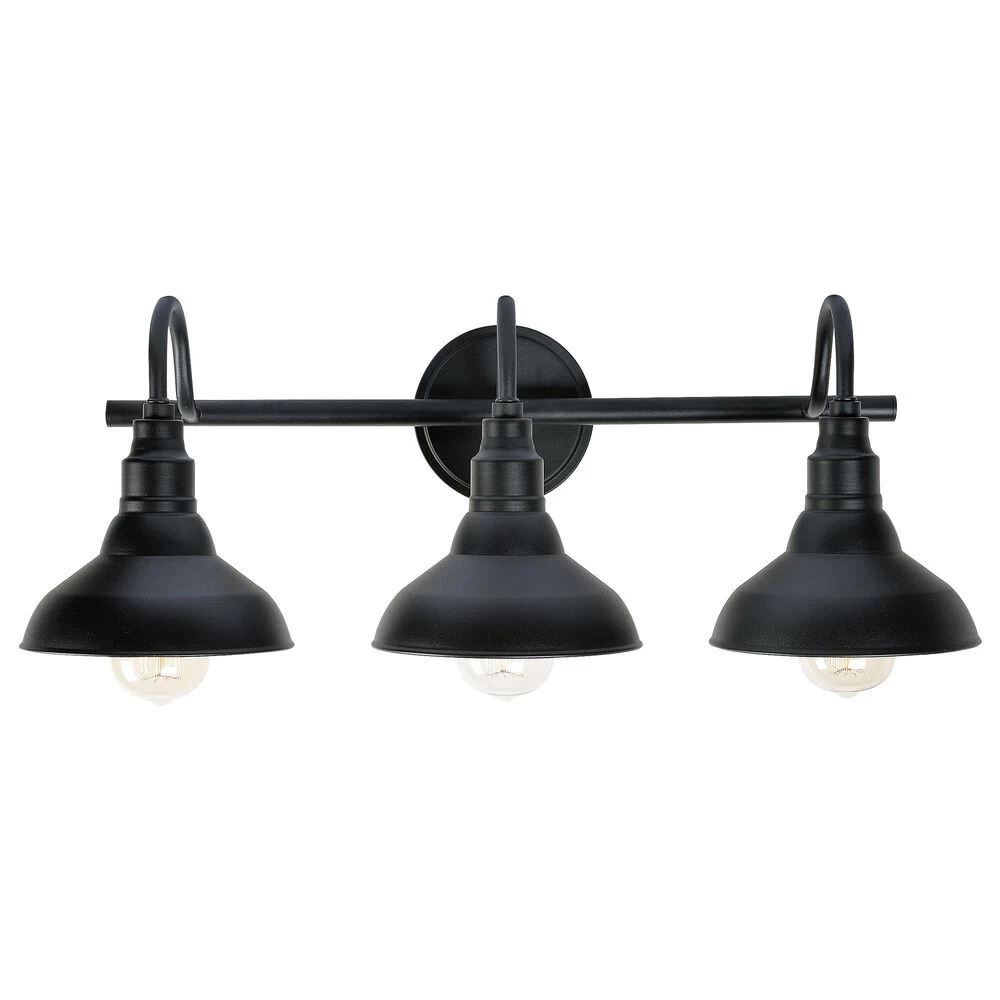 Kenroy Dale 3-Light Vanity In Sand Black 3 Kenroy Dale 3-Light Vanity In Sand Black