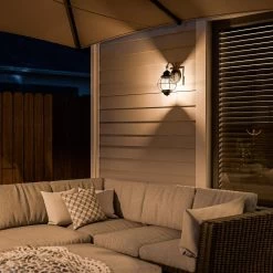 Kenroy Hatteras 1-Light Small Outdoor Wall Lantern In Black -Kenroy Store 63693568 5