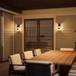 Kenroy Hatteras 1-Light Small Outdoor Wall Lantern In Black -Kenroy Store 63693568 7