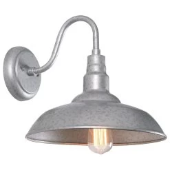 Kenroy Dale 1-Light Wall Lantern In Galvanized