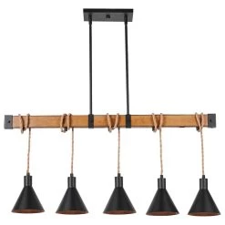 Kenroy Abilene 5-Light Island Light In Black