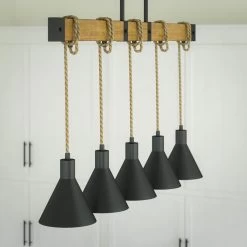 Kenroy Abilene 5-Light Island Light In Black -Kenroy Store 63694061 3