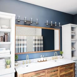 Kenroy Carleigh 4-Light Vanity In Matte Black And Antique Brass -Kenroy Store 63694400 6