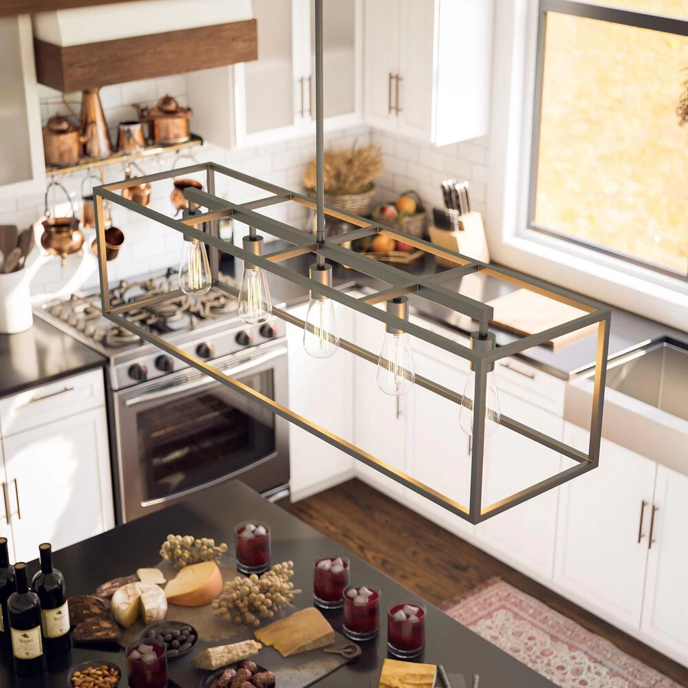 Kenroy Cubed 5-Light Island Light In Graphite 6 Kenroy Cubed 5-Light Island Light In Graphite - Image 4