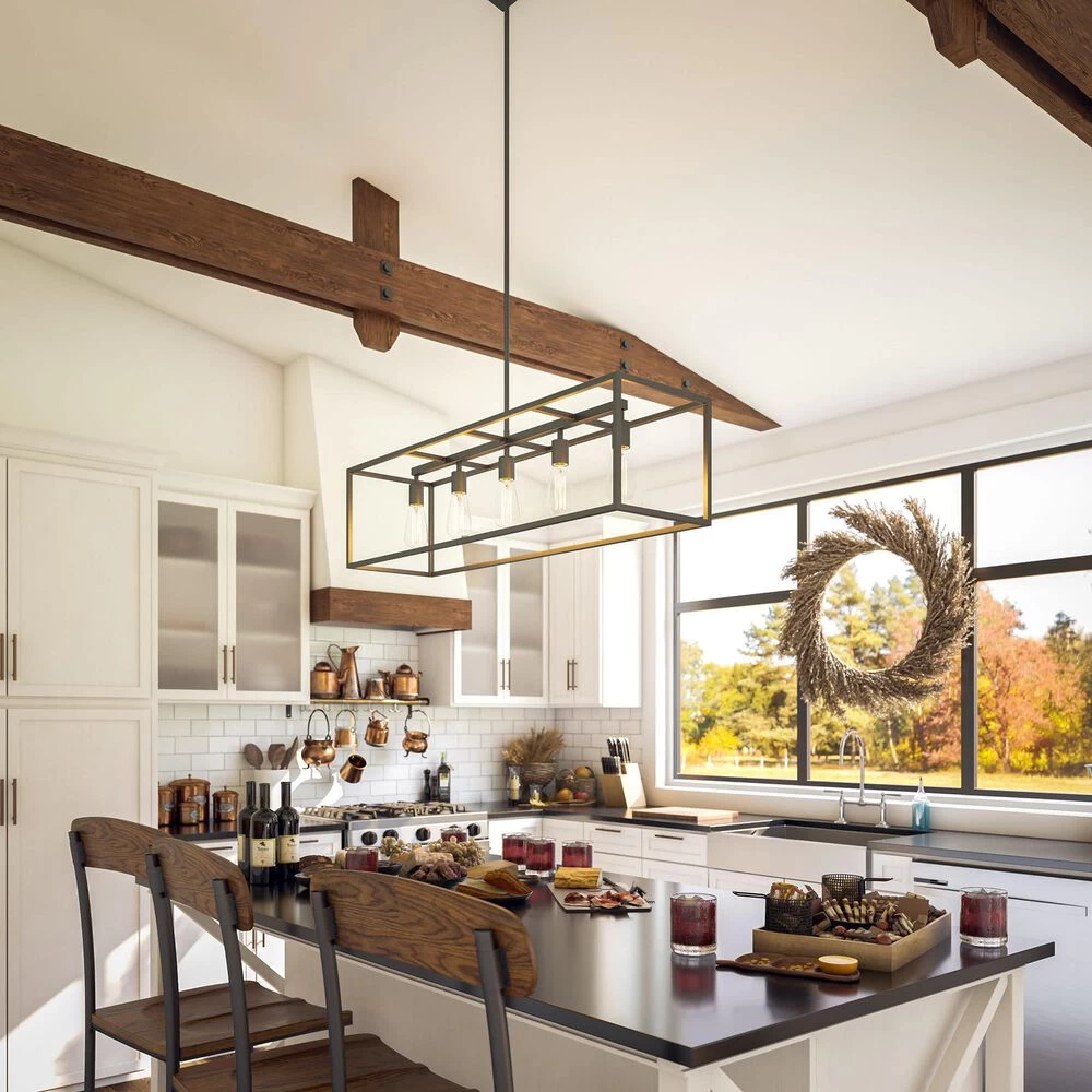 Kenroy Cubed 5-Light Island Light In Graphite 10 Kenroy Cubed 5-Light Island Light In Graphite - Image 8