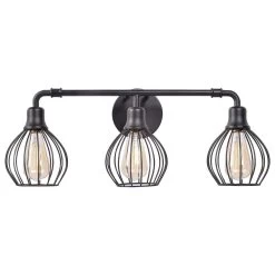 Kenroy Cagney 3-Light Vanity In Black