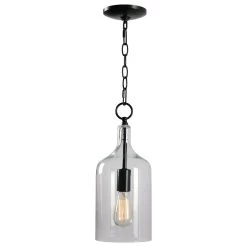 Kenroy Capri 1-Light Mini Pendant In Blackened Oil Rubbed Bronze