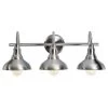 Kenroy Dale 3-Light Vanity In Brushed Steel