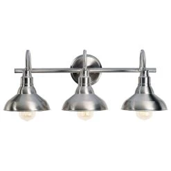 Kenroy Dale 3-Light Vanity In Brushed Steel