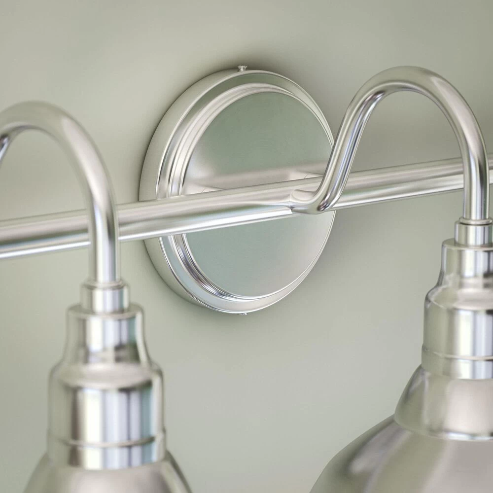 Kenroy Dale 3-Light Vanity In Brushed Steel 5 Kenroy Dale 3-Light Vanity In Brushed Steel - Image 3