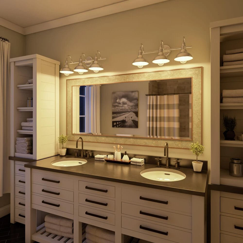 Kenroy Dale 3-Light Vanity In Brushed Steel 9 Kenroy Dale 3-Light Vanity In Brushed Steel - Image 7