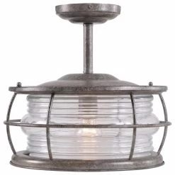 Kenroy Beacon 1-Light Convertible Flush In Flint