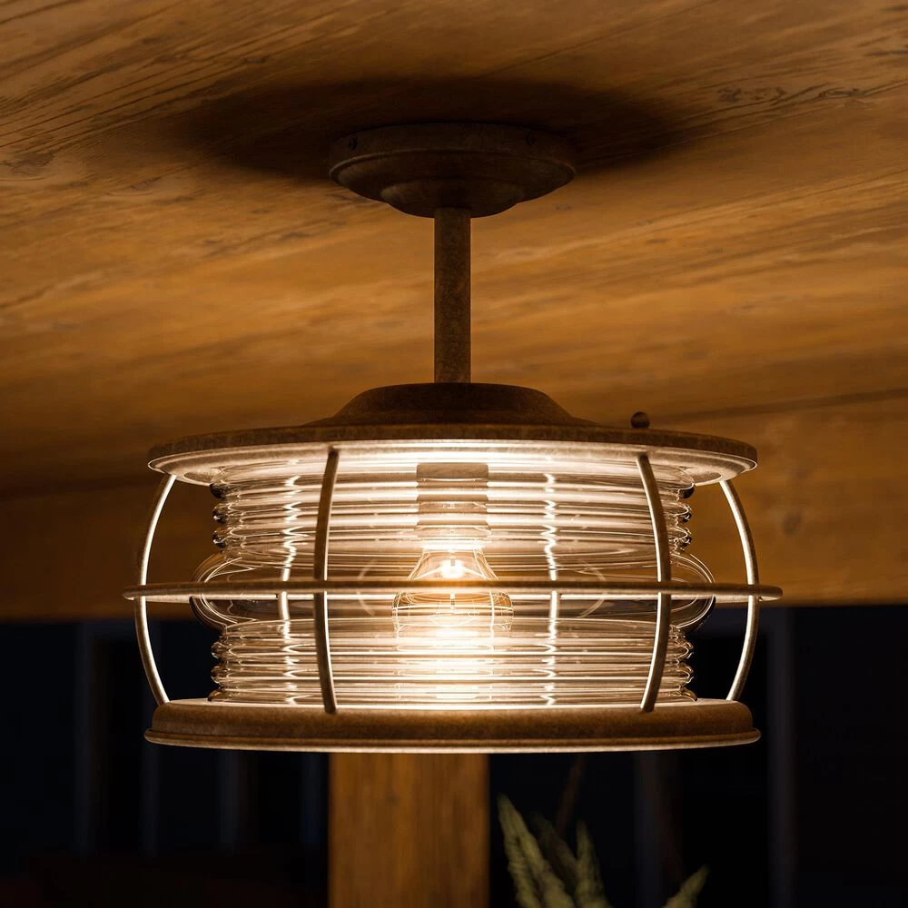 Kenroy Beacon 1-Light Convertible Flush In Flint 5 Kenroy Beacon 1-Light Convertible Flush In Flint - Image 3